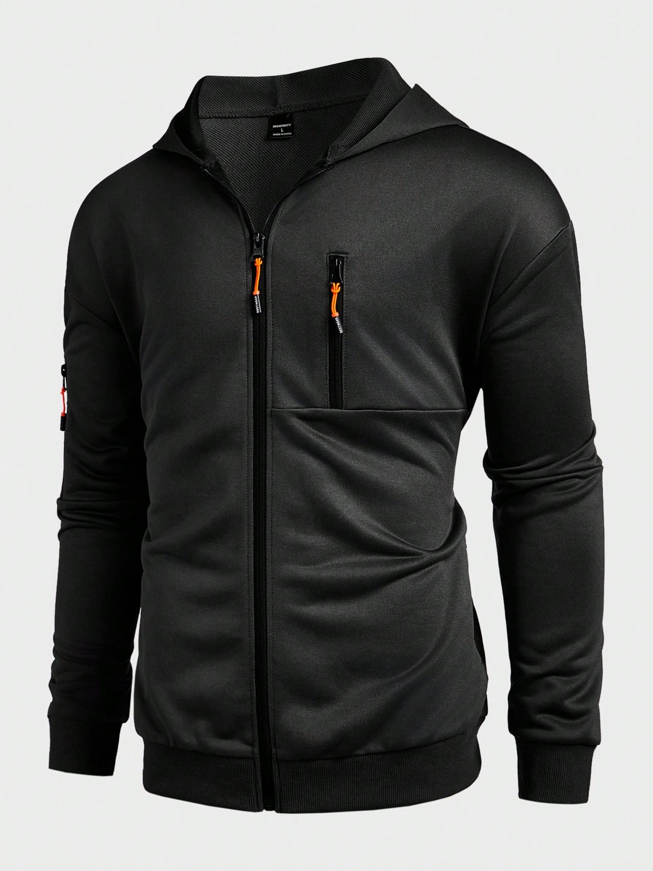 Manfinity KASUA Men??s Multi-Zipper Hooded Sweatshirt, Casual Outdoor Walking Clothes For Autumn And Winter - Image 1