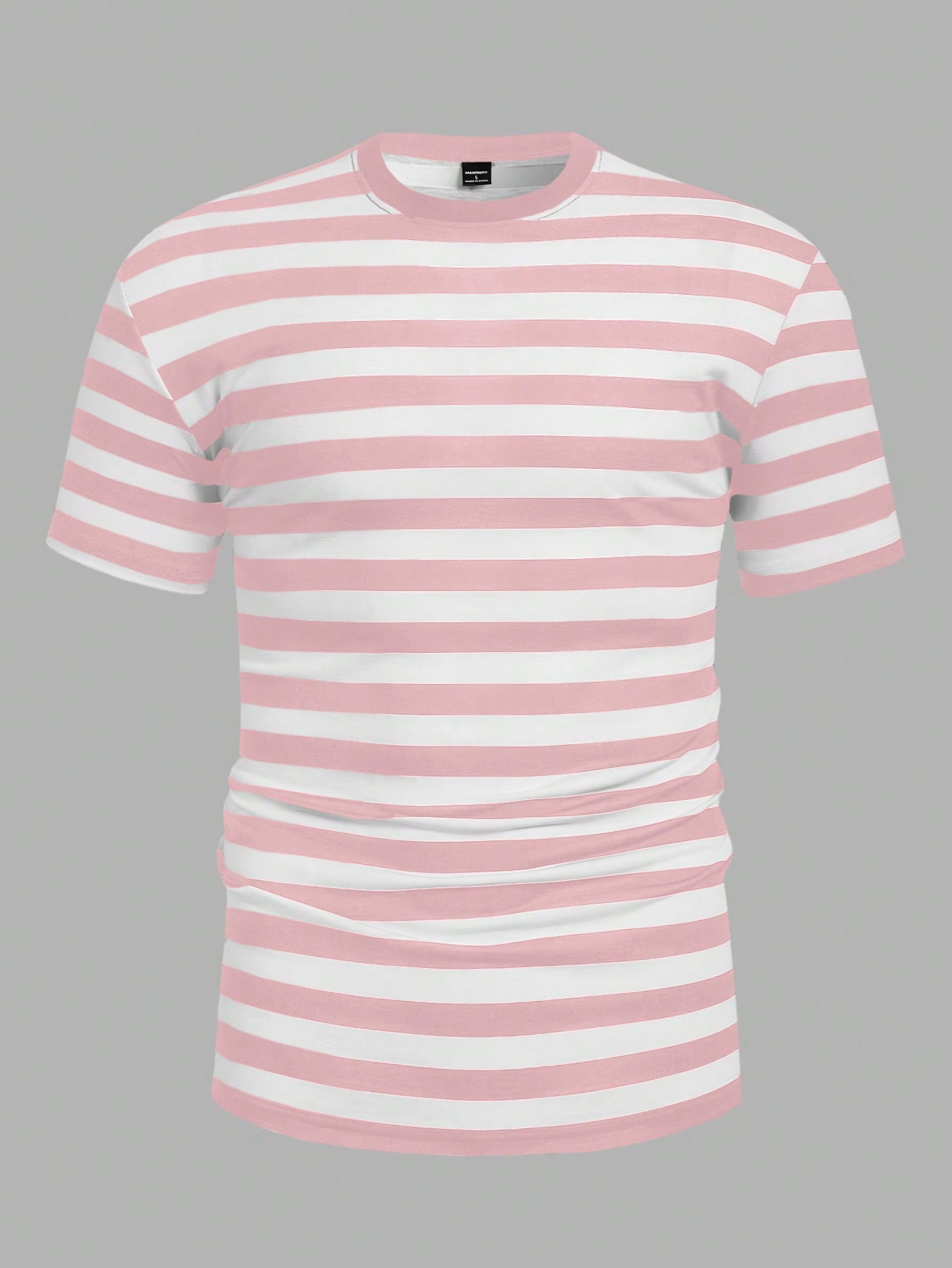 Manfinity KASUA Men Summer Casual Color-Block Striped Short Sleeve T-Shirt - Image 3