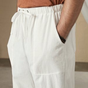 Manfinity KASUA Men Solid Color Drawstring Daily Casual Pants - Image 5