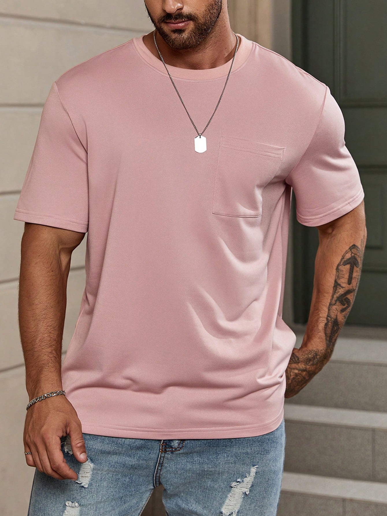 Manfinity KASUA Men T-Shirts Fit Crew Neck Short Sleeve Basic Tee Casual Summer Polyester - Image 1