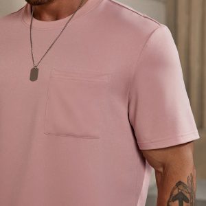 Manfinity KASUA Men T-Shirts Fit Crew Neck Short Sleeve Basic Tee Casual Summer Polyester - Image 3
