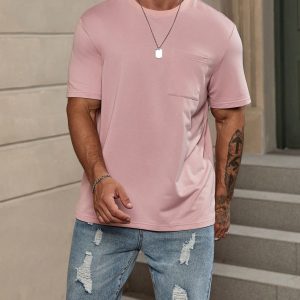 Manfinity KASUA Men T-Shirts Fit Crew Neck Short Sleeve Basic Tee Casual Summer Polyester - Image 4