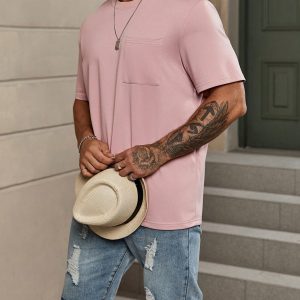 Manfinity KASUA Men T-Shirts Fit Crew Neck Short Sleeve Basic Tee Casual Summer Polyester - Image 5