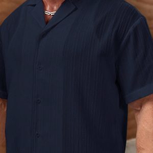 Manfinity KASUA Loose Fit Men??s Solid Button Up Shirt - Image 5