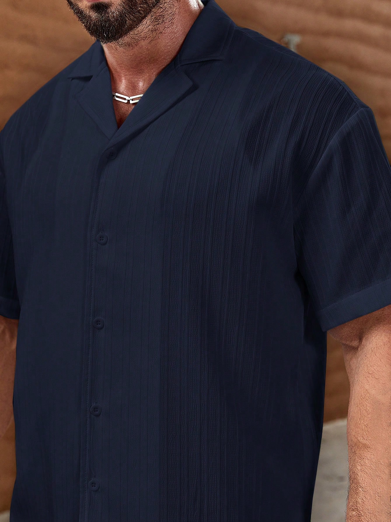 Manfinity KASUA Loose Fit Men??s Solid Button Up Shirt - Image 5