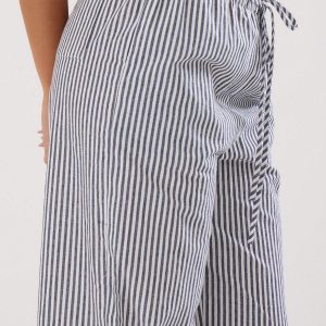 MUSERA Summer Textured Linen Feel Tie Waist Trouser - Image 2