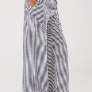 MUSERA Summer Textured Linen Feel Tie Waist Trouser - Image 3