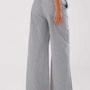 MUSERA Summer Textured Linen Feel Tie Waist Trouser - Image 4
