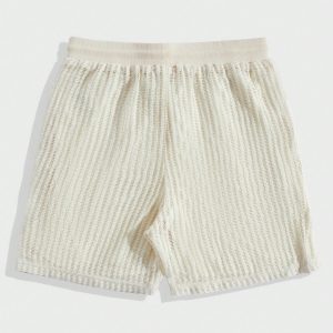 Manfinity KASUA Men??s Solid Color Elastic Waist Drawstring Shorts - Image 2
