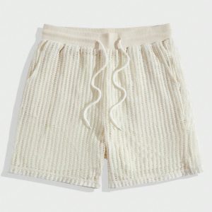 Manfinity KASUA Men??s Solid Color Elastic Waist Drawstring Shorts - Image 5