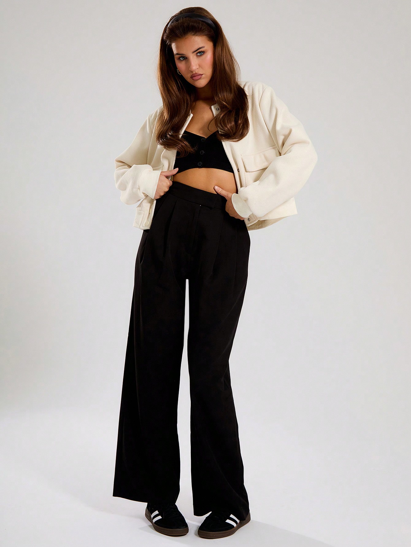 MUSERA Fall Clothes Twill Woven Bomber Jacket - Image 3