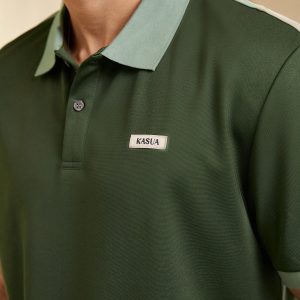Manfinity KASUA Men??s Summer Color-Blocked Alphabet Pattern Short Sleeve Casual/Commute Polo Shirt - Image 3