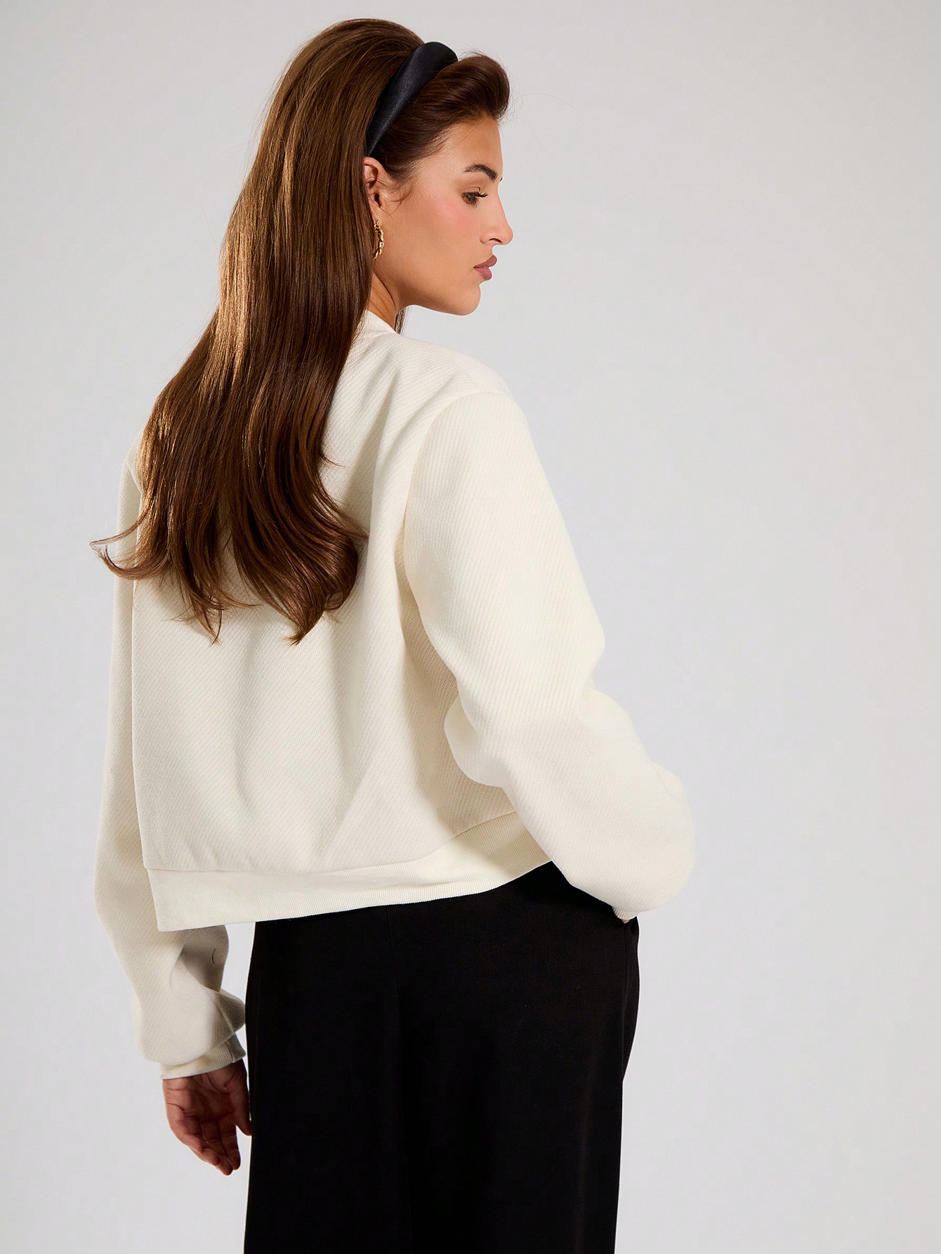 MUSERA Fall Clothes Twill Woven Bomber Jacket - Image 4