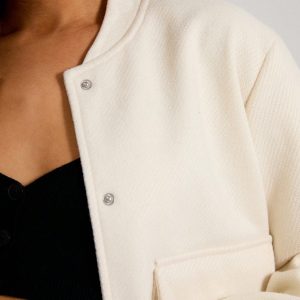 MUSERA Fall Clothes Twill Woven Bomber Jacket - Image 5