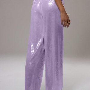 MUSERA Sequin Low Rise Trousers - Image 2