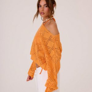 MUSERA Holiday Casual Pointelle Knit Boat Neck Drop Shoulder Sweater - Image 3