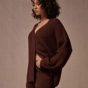 MUSERA Oversized Chunky Knit Cardigan Top Only - Image 2