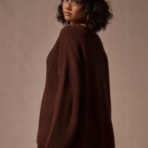 MUSERA Oversized Chunky Knit Cardigan Top Only - Image 3
