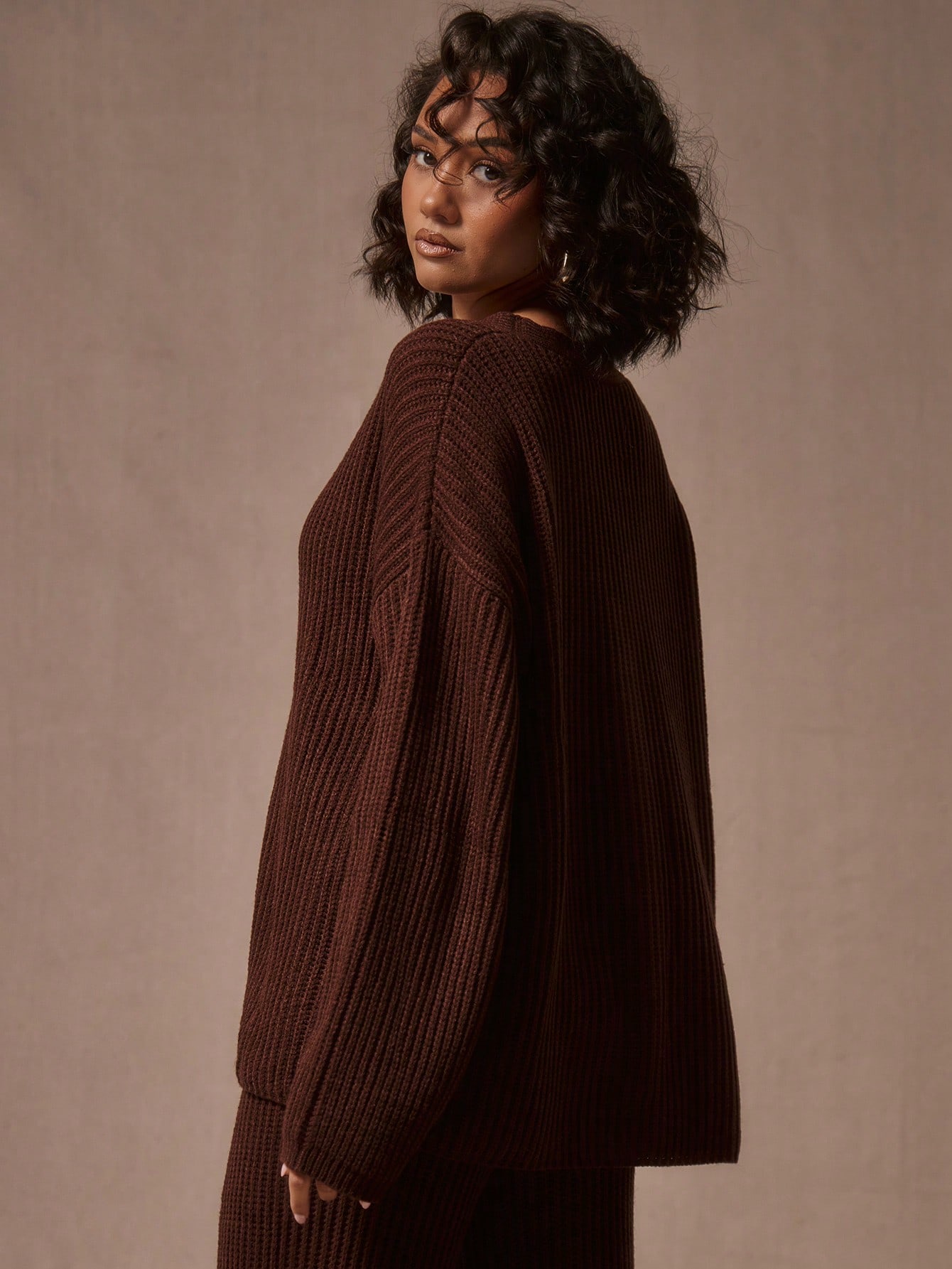 MUSERA Oversized Chunky Knit Cardigan Top Only - Image 3
