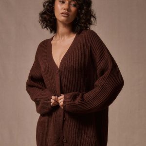 MUSERA Oversized Chunky Knit Cardigan Top Only - Image 4