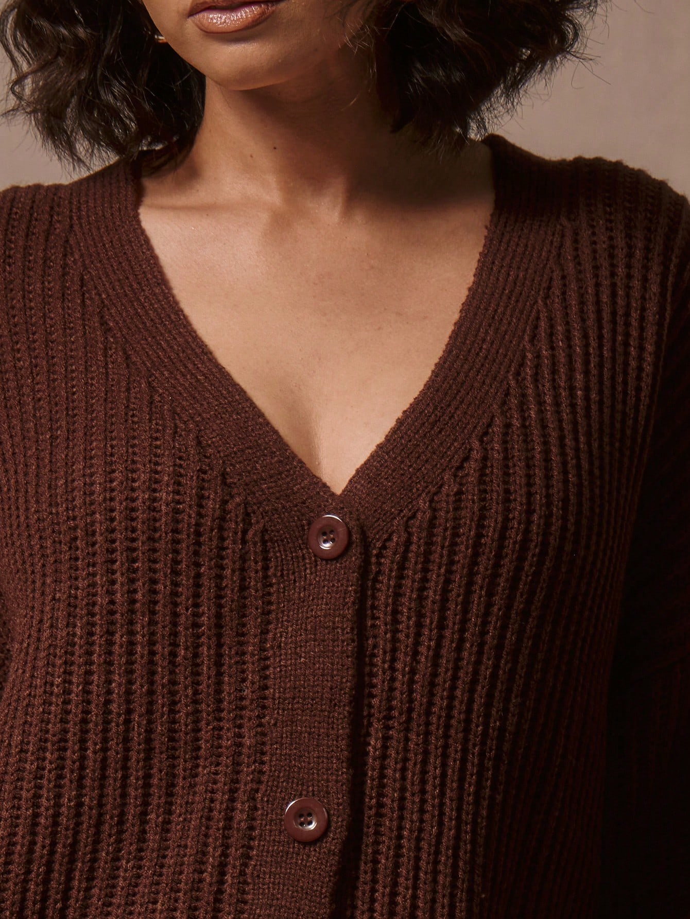 MUSERA Oversized Chunky Knit Cardigan Top Only - Image 5