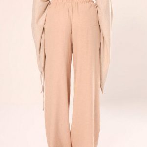 MUSERA Holiday Textured Linen Feel Tie Waist Trouser - Image 5