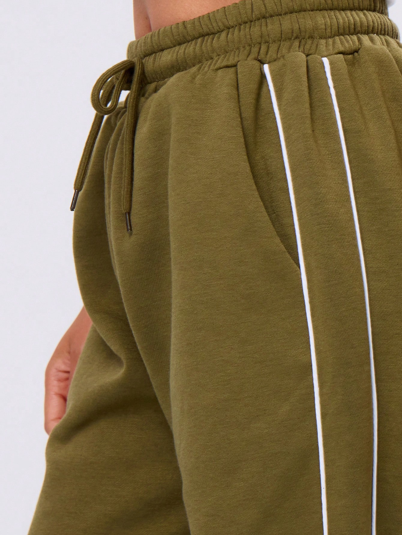 MUSERA Baggy Wide Leg Contrast Binding Joggers - Image 5