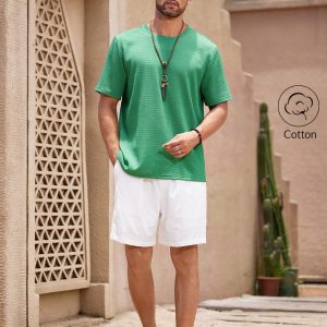 Manfinity KASUA Men??s Drawstring Pocket Casual Fashionable Vintage Cotton Shorts - Image 3