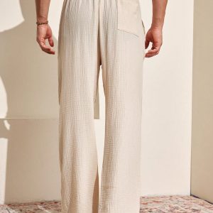 Manfinity KASUA Men??s Solid Color Simple Daily Wear Breathable Long Pants - Image 2