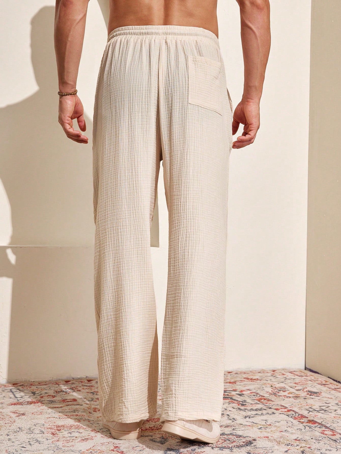 Manfinity KASUA Men??s Solid Color Simple Daily Wear Breathable Long Pants - Image 2