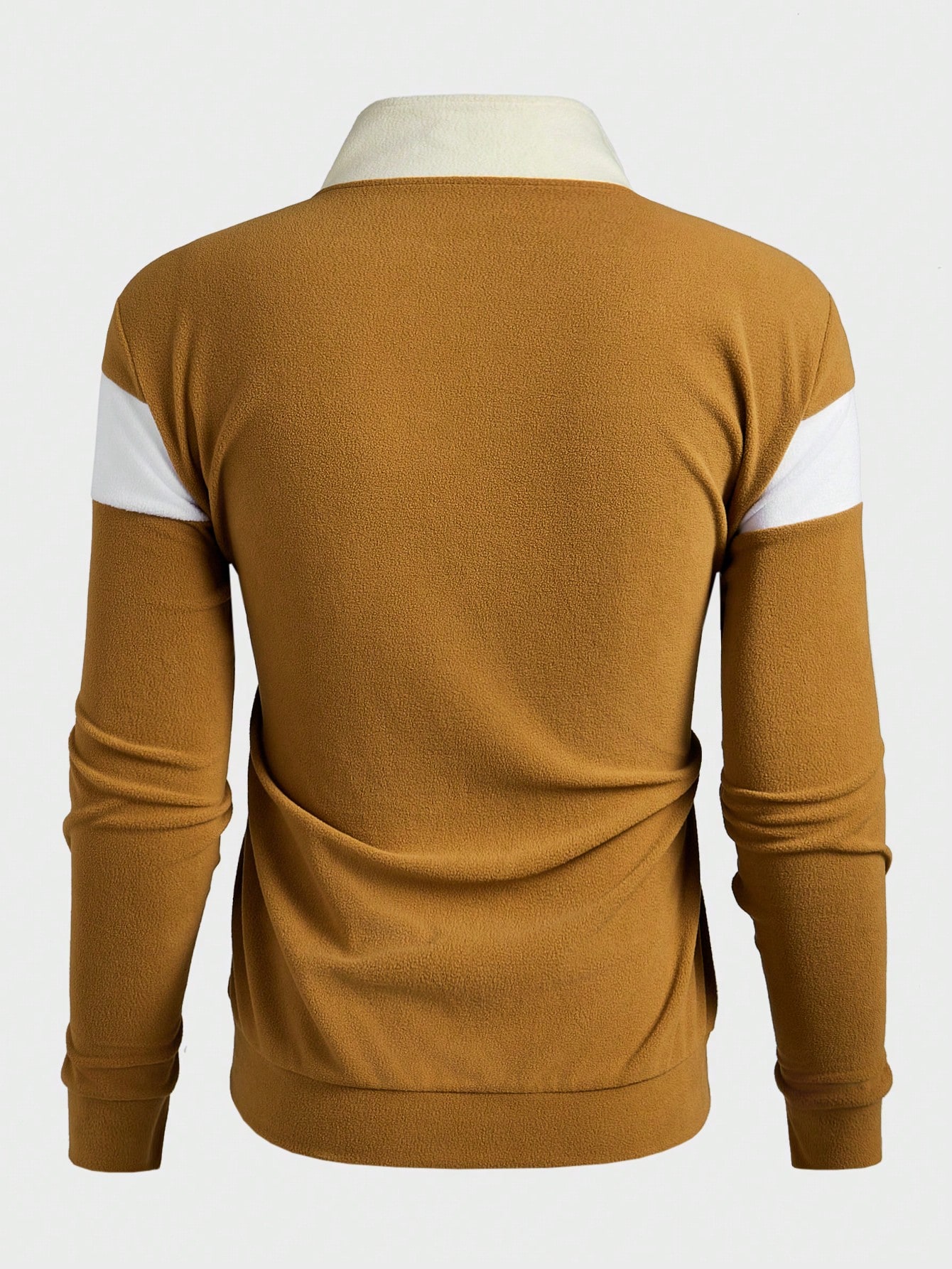 Manfinity KASUA Lightweight Plush Colorblock Stand Collar Casual Sweatshirt Sweatshirt, Autumn - Image 2