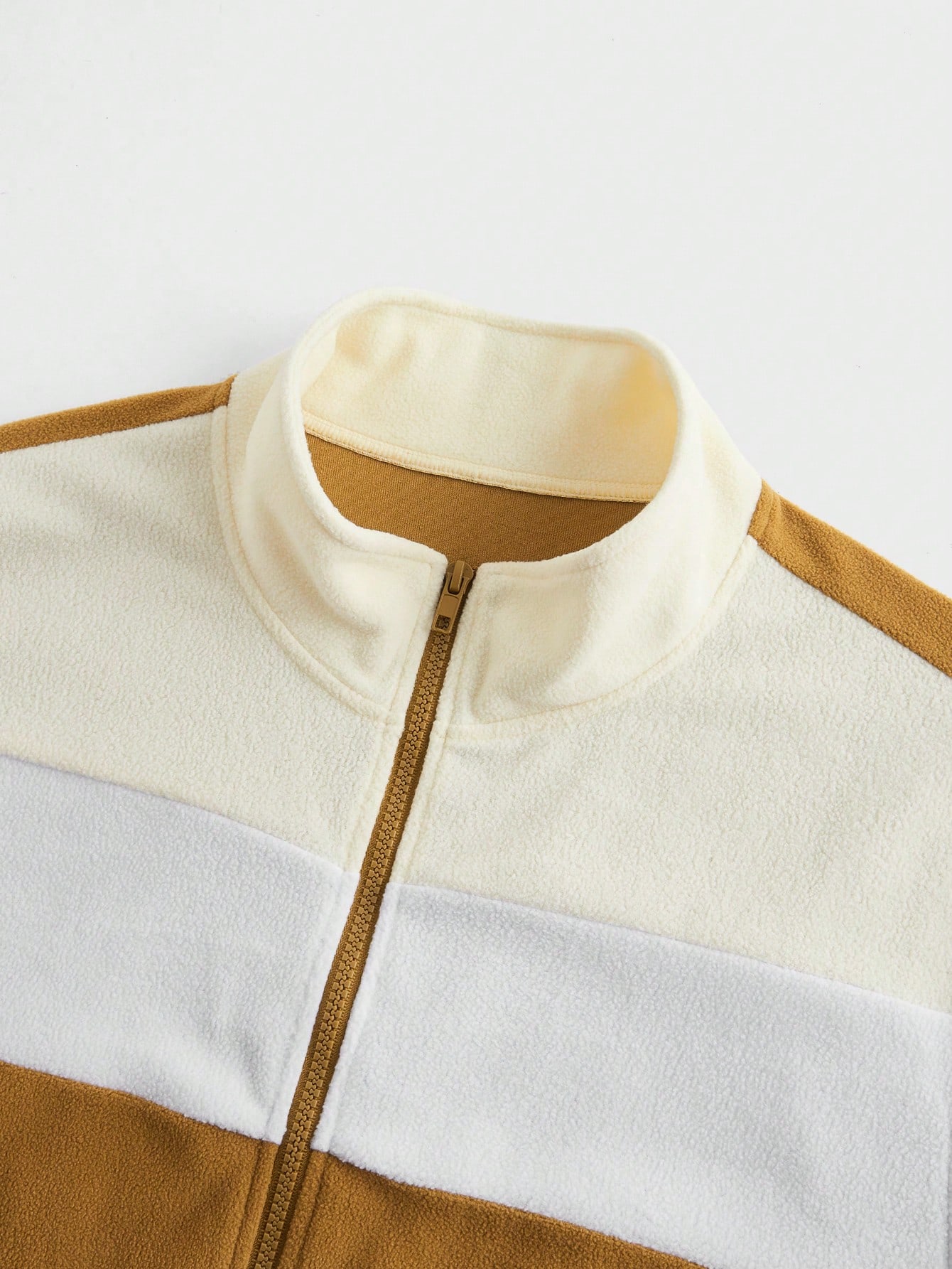 Manfinity KASUA Lightweight Plush Colorblock Stand Collar Casual Sweatshirt Sweatshirt, Autumn - Image 4