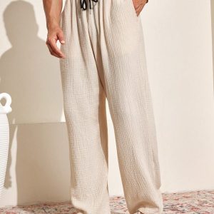 Manfinity KASUA Men??s Solid Color Simple Daily Wear Breathable Long Pants - Image 7