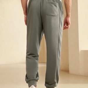 Manfinity KASUA Men??s Elastic Waist Solid Color Loose Fit Jogger Pants With Pockets - Image 2