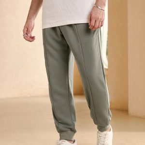 Manfinity KASUA Men??s Elastic Waist Solid Color Loose Fit Jogger Pants With Pockets - Image 7