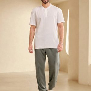 Manfinity KASUA Men??s Elastic Waist Solid Color Loose Fit Jogger Pants With Pockets - Image 8