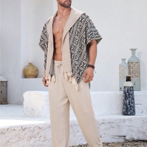 Manfinity KASUA Men??s Batwing Loose Knit Cardigan With Tassel, Casual Daily Wear - Image 6