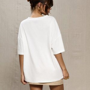 MUSERA Sport White Oversized Baseball T Shirt - Image 2