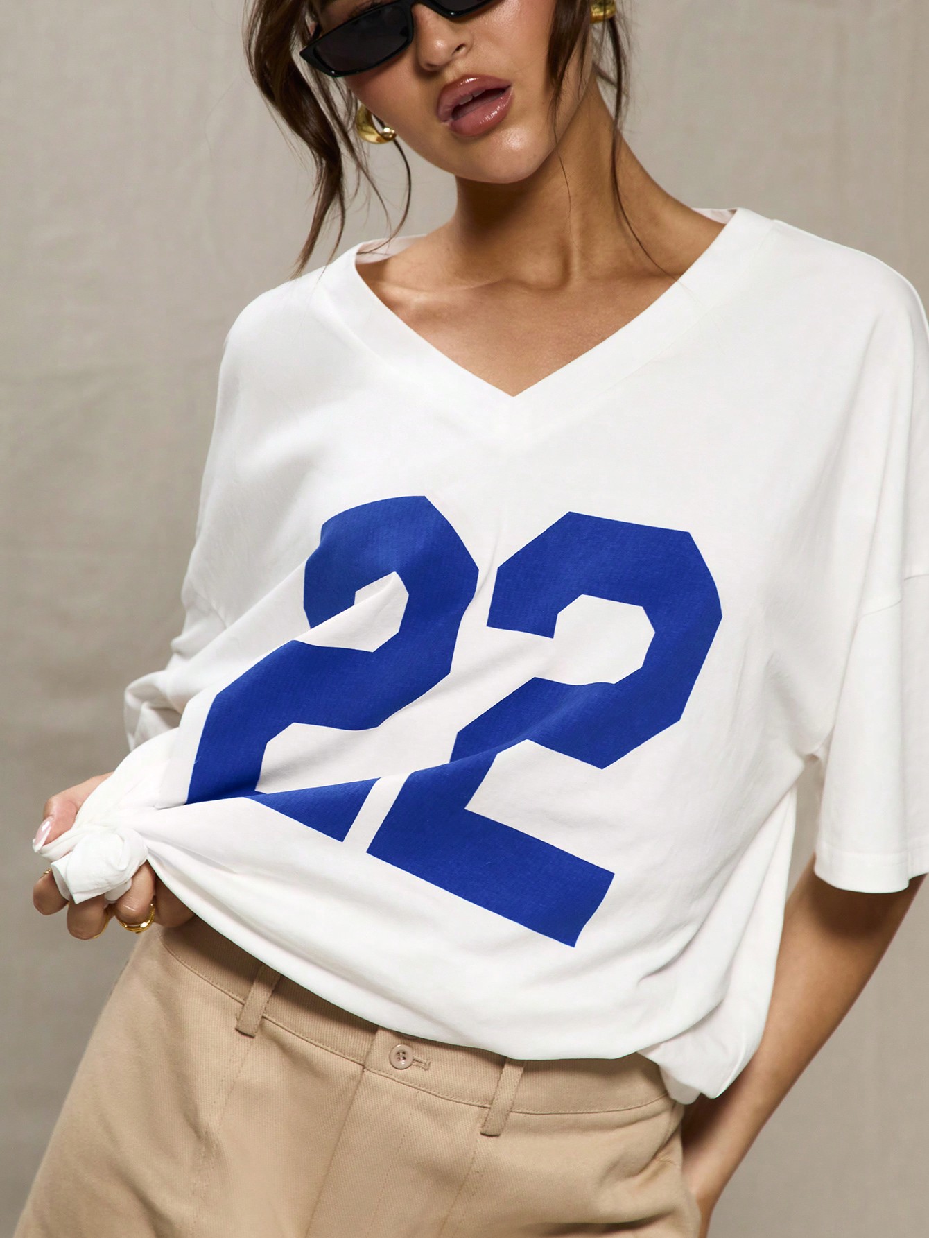MUSERA Sport White Oversized Baseball T Shirt - Image 4