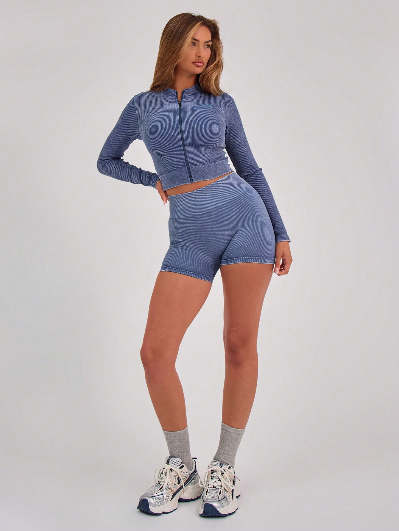 MUSERA Ribbed Crop Gym Sports Shorts Only - Image 5