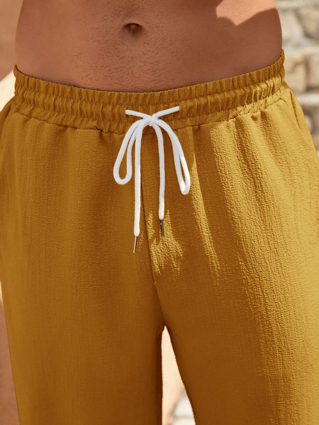 Manfinity KASUA Solid Color Pocket Decor Casual Shorts, Summer - Image 7