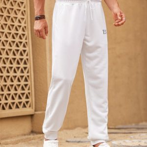 Manfinity KASUA Men??s Fashionable Casual Fit Printed Jogger Pants With Elastic Cuffs - Image 3
