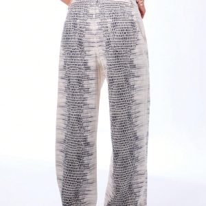 MUSERA Straight Leg Snakeskin Low Rise Trousers - Image 2