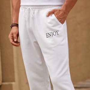 Manfinity KASUA Men??s Fashionable Casual Fit Printed Jogger Pants With Elastic Cuffs - Image 6