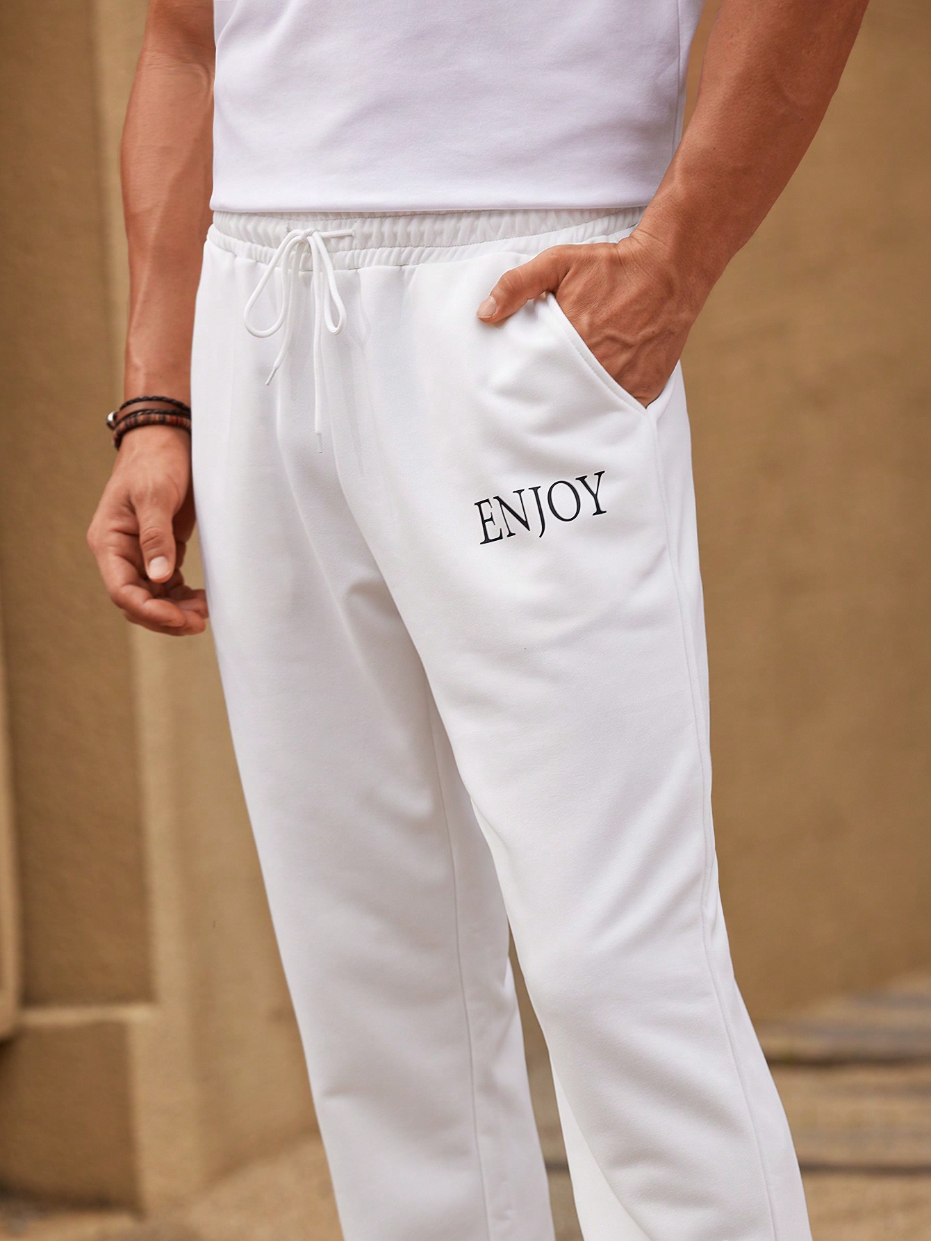 Manfinity KASUA Men??s Fashionable Casual Fit Printed Jogger Pants With Elastic Cuffs - Image 6
