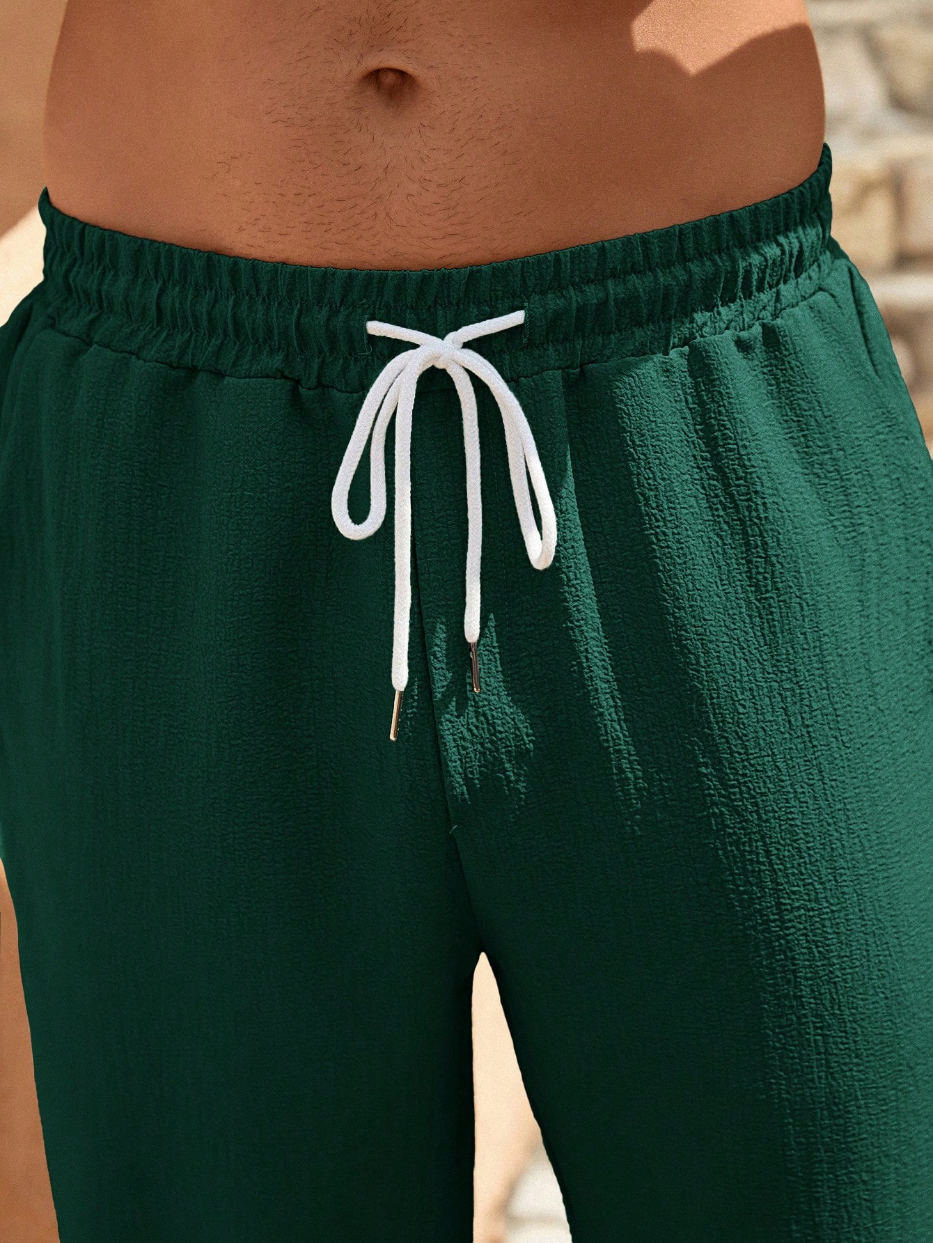 Manfinity KASUA Men??s Solid Color Casual Bermuda Shorts With Pockets - Image 7