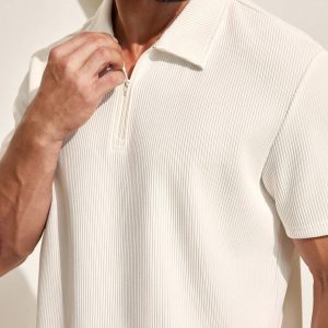 Manfinity KASUA Men??s Summer Casual Solid Color Polo Shirt And Shorts Set - Image 5