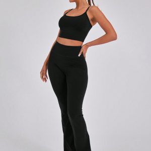 MUSERA High Waisted Sculpt Flare Sports Leggings Only - Image 3