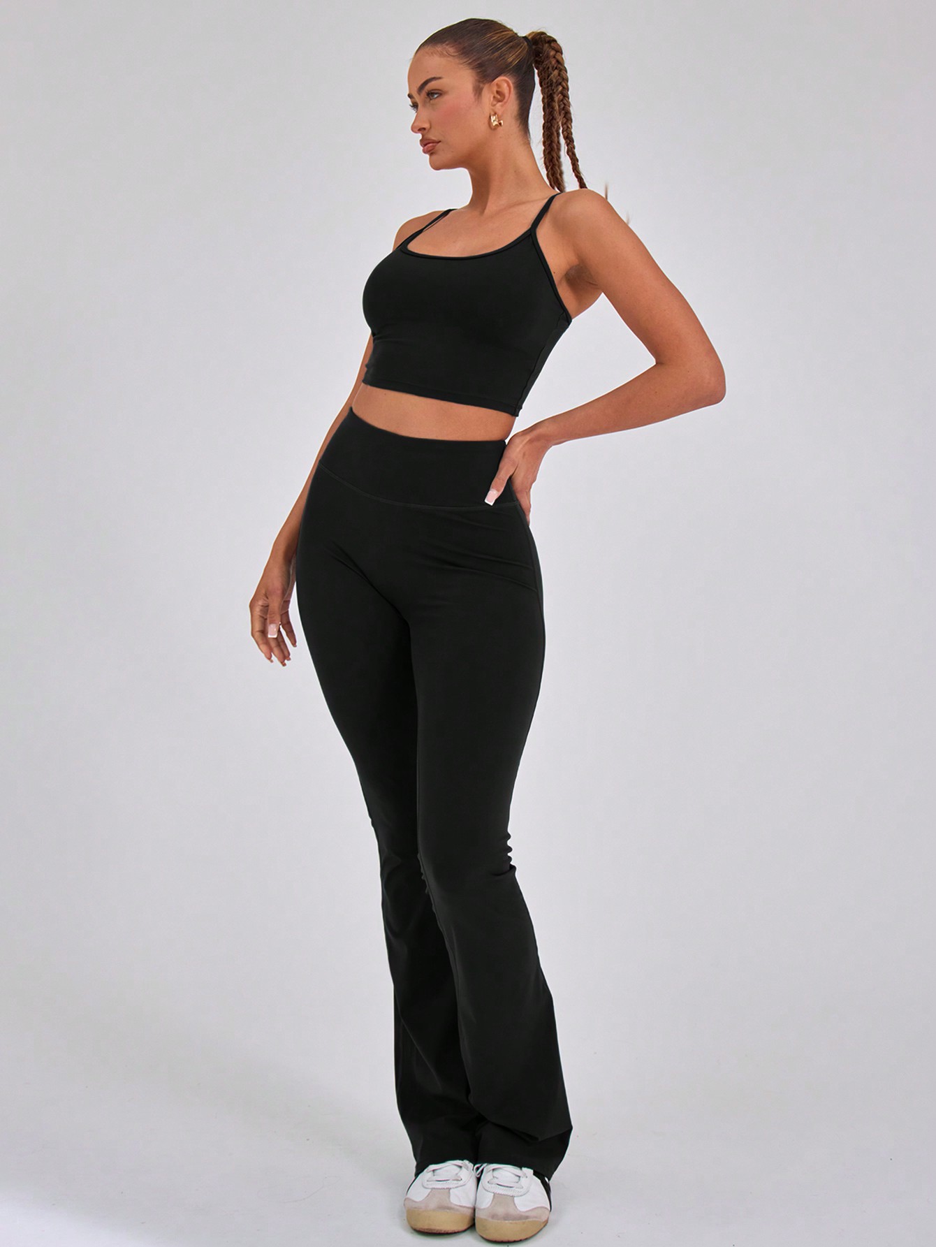 MUSERA High Waisted Sculpt Flare Sports Leggings Only - Image 3