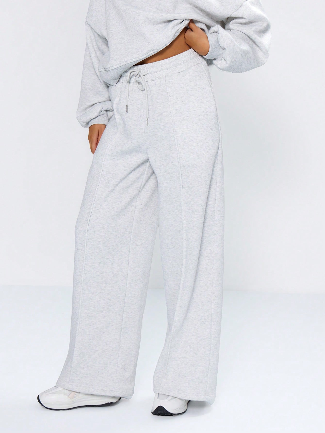 MUSERA Pintuck Detail Wide Leg Joggers - Image 1